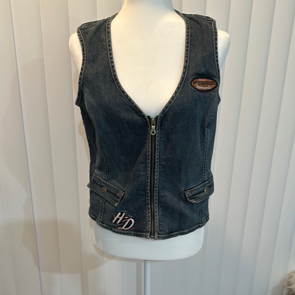 Harley-Davidson Dark Gray Denim Vest